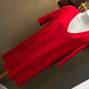 SAVIDA Vibrant Red Long Sleeve Dress SIZE LARGE